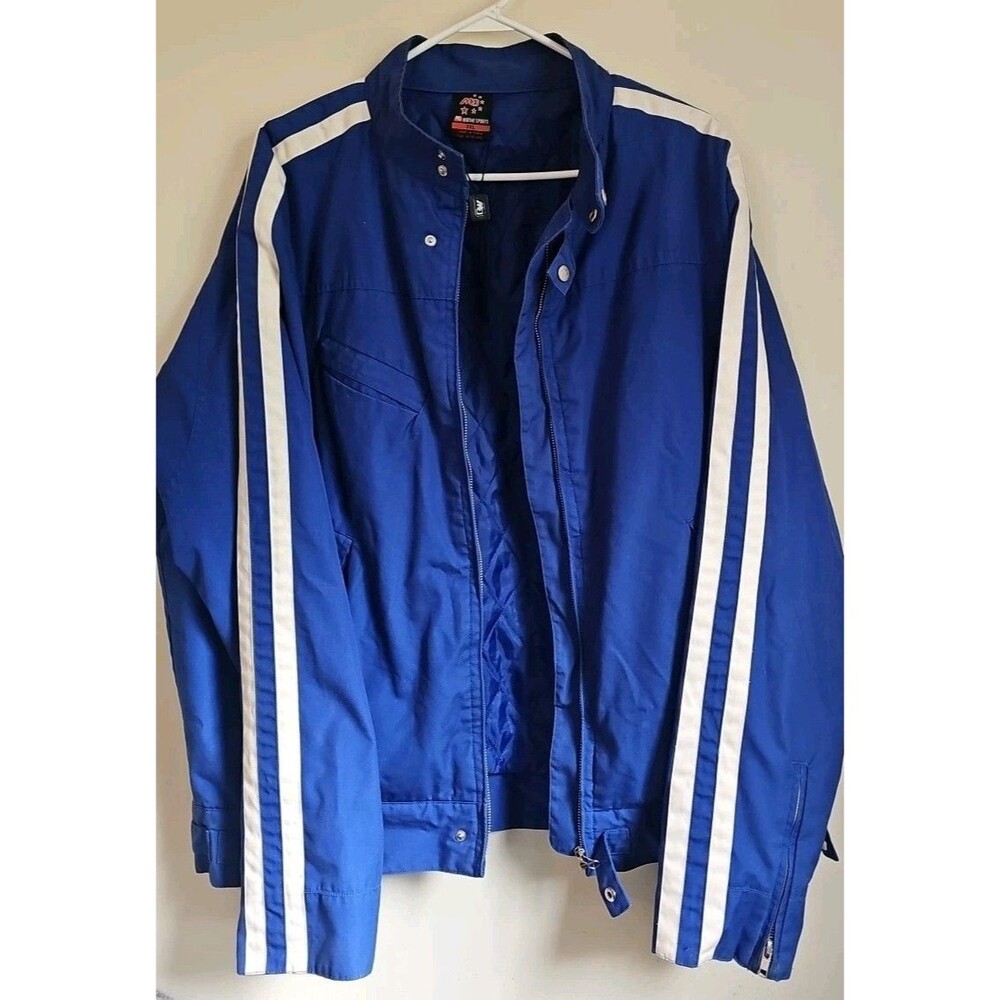 Vintage MO Moffat Sports Streetwear Full Zip Jacket Blue Men’s 2XL